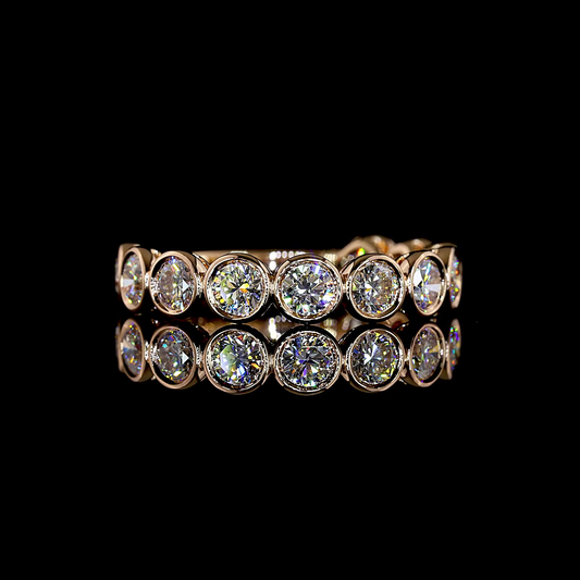 1.95 CTTW Round Lab Grown Diamond 3/4 Eternity Band Sz. 8 (E Color and VS1 Clarity)