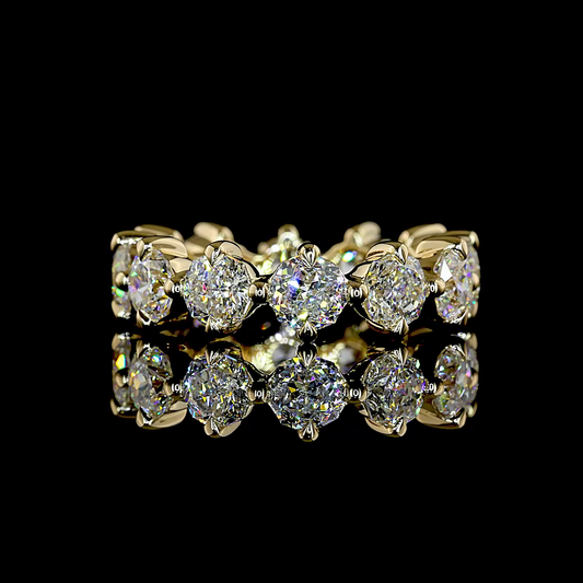 4.89 CTTW Octagon Lab Grown Diamond Full Eternity Sz. 5.75 (F Color and VS1 Clarity)