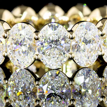5.60 CTTW Oval Lab Grown Diamond Full Eternity Sz. 4 (E Color and VVS2 Clarity)