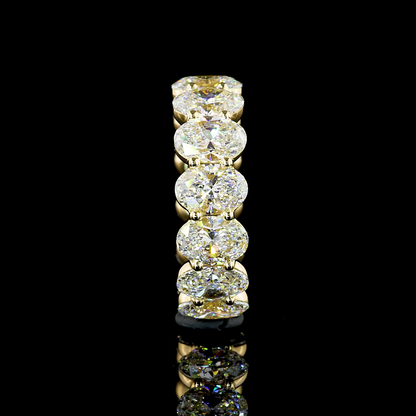 5.60 CTTW Oval Lab Grown Diamond Full Eternity Sz. 4 (E Color and VVS2 Clarity)
