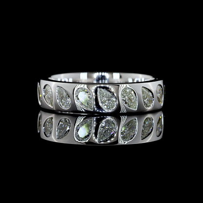 1.61 CTTW Pear Lab Diamond Full Eternity (G Color)