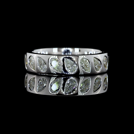 1.61 CTTW Pear Lab Diamond Full Eternity (G Color)