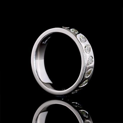 1.61 CTTW Pear Lab Diamond Full Eternity (G Color)