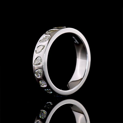 1.61 CTTW Pear Lab Diamond Full Eternity (G Color)