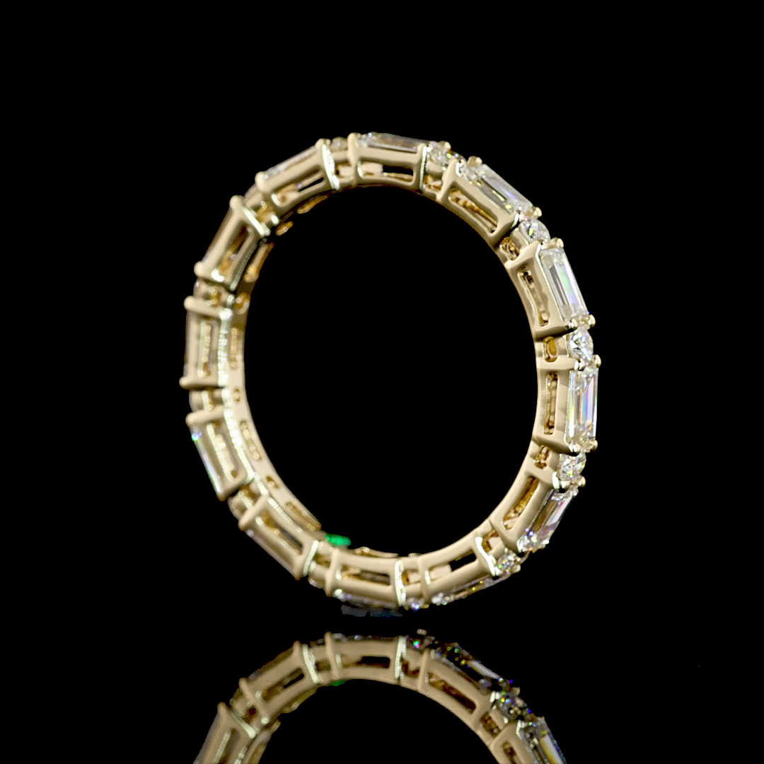 1.23 CTTW Baguette Lab Diamond Full Eternity (G Color and SI1 Clarity)