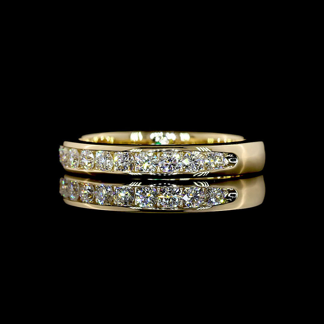 0.45 CTTW Round Lab Diamond Half Eternity Eternity Band (H Color and SI Clarity)