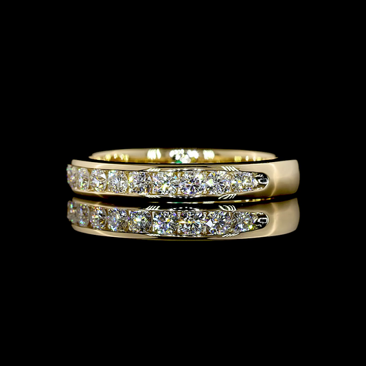 0.45 CTTW Round Lab Diamond Half Eternity Eternity Band (H Color and SI Clarity)