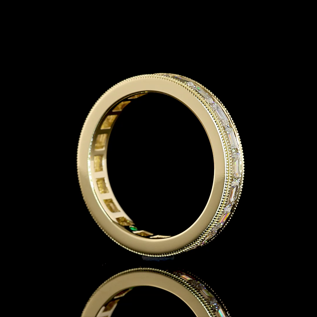 2.10 CTTW Emerald Lab Diamond Full Eternity (F Color and VS1 Clarity)