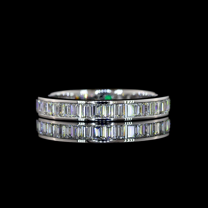 1.16 CTTW Baguette Lab Diamond 3/4 Eternity Band (F Color and VS1 Clarity)