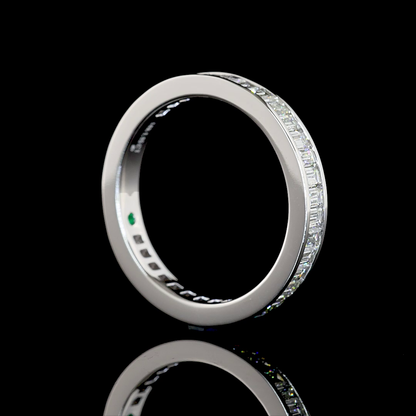 1.16 CTTW Baguette Lab Diamond 3/4 Eternity Band (F Color and VS1 Clarity)