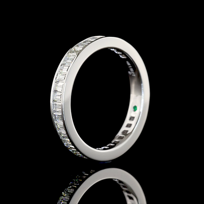 1.16 CTTW Baguette Lab Diamond 3/4 Eternity Band (F Color and VS1 Clarity)