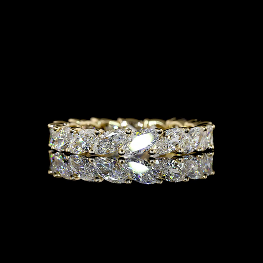 2.23 CTTW Marquise Natural Diamond Full Eternity Sz. 6.5 (H Color and SI Clarity)