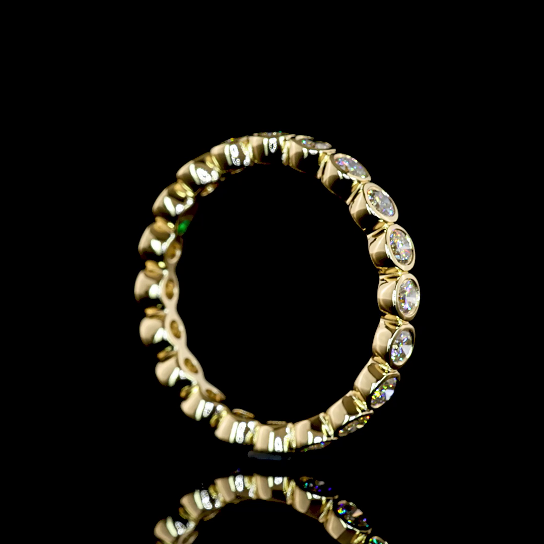 1.11 CTTW Round Lab Diamond Full Eternity (H Color and SI Clarity)
