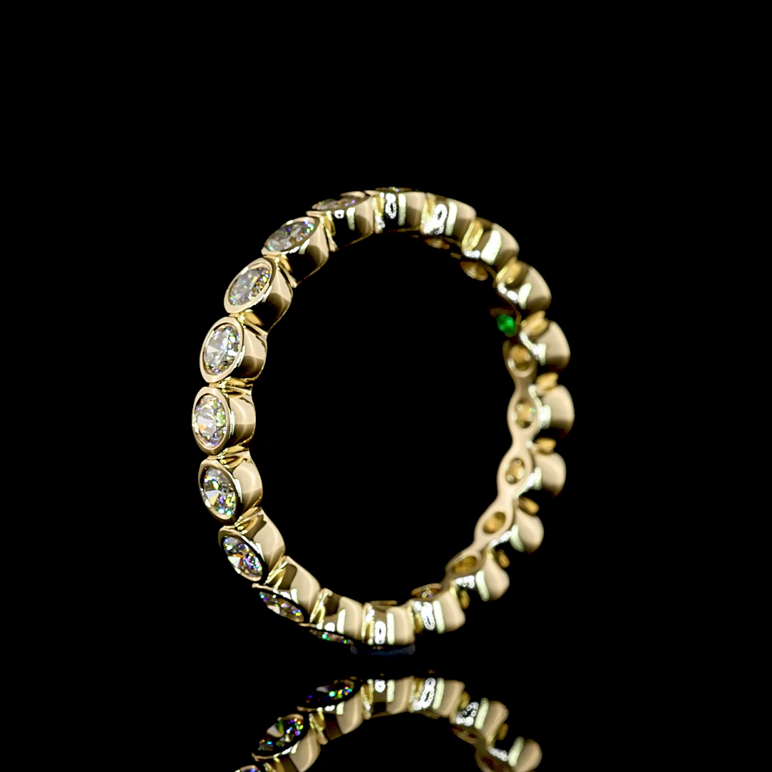 1.11 CTTW Round Lab Diamond Full Eternity (H Color and SI Clarity)