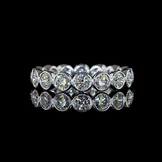 2.12 CTTW Round Lab Diamond Full Eternity (H Color and SI Clarity)