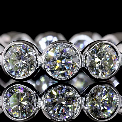 2.12 CTTW Round Lab Diamond Full Eternity (H Color and SI Clarity)
