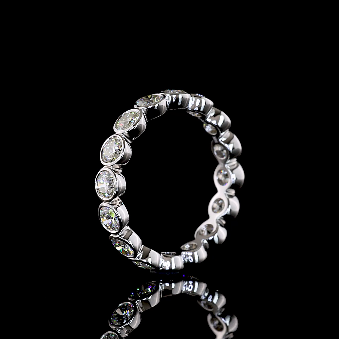 2.12 CTTW Round Lab Diamond Full Eternity (H Color and SI Clarity)