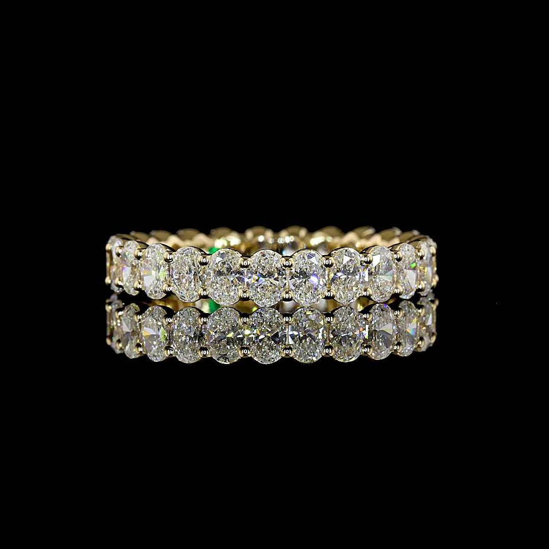 2.05 CTTW Oval Lab Diamond Full Eternity (H Color and SI Clarity)