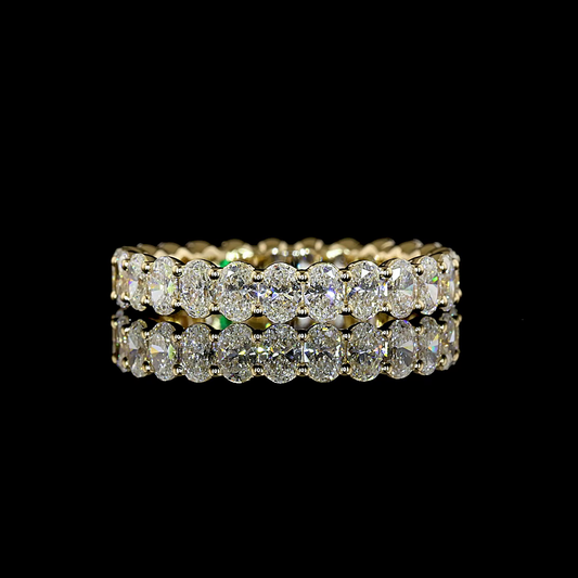 2.05 CTTW Oval Lab Diamond Full Eternity (H Color and SI Clarity)