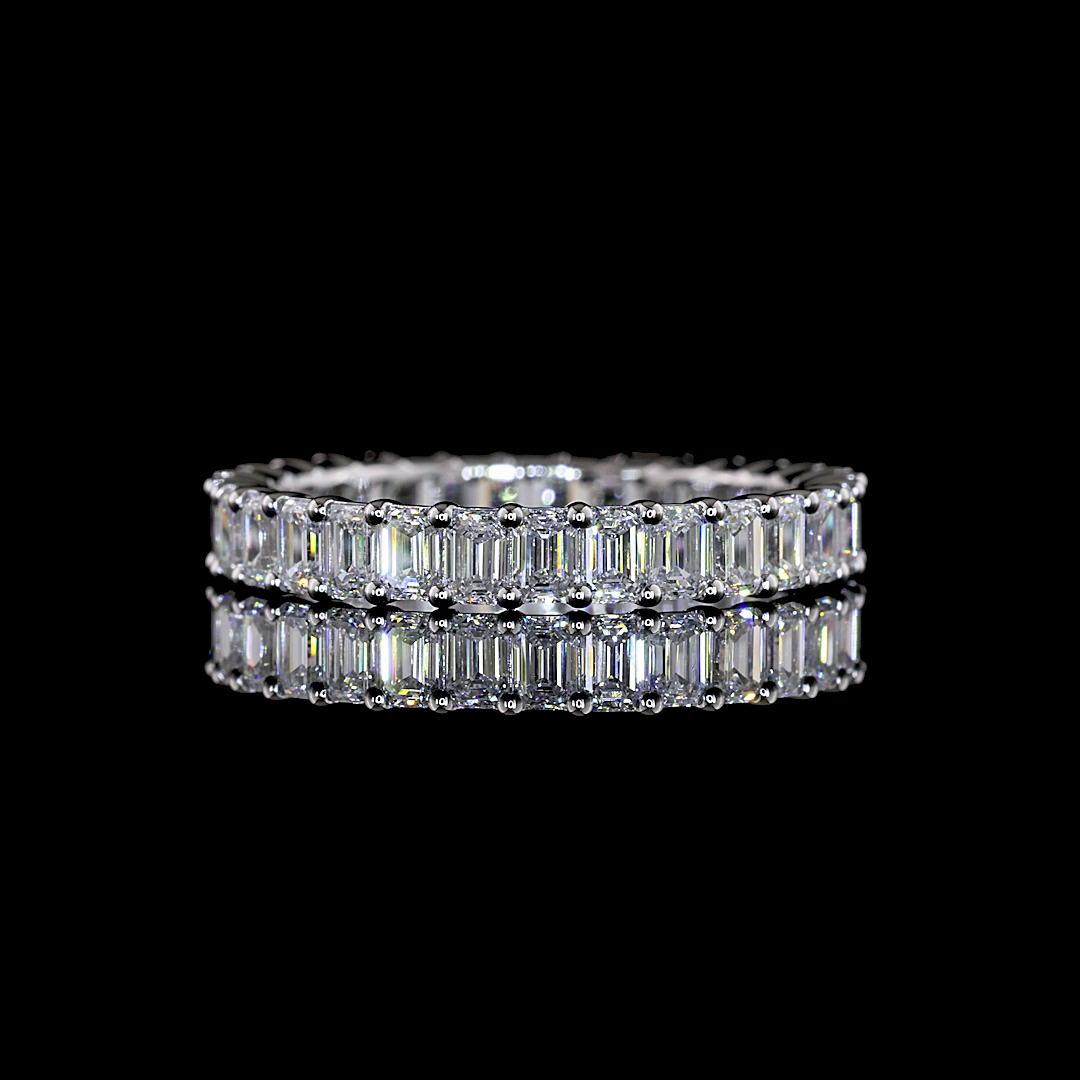 2.17 CTTW Emerald Natural Diamond Full Eternity Sz. 6.5 (H Color and SI Clarity)