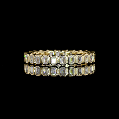 1.04 CTTW Emerald Natural Diamond Full Eternity Sz. 6.5 (H Color and SI Clarity)