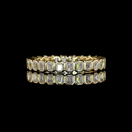 1.04 CTTW Emerald Natural Diamond Full Eternity Sz. 6.5 (H Color and SI Clarity)