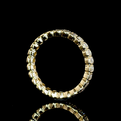 1.04 CTTW Emerald Natural Diamond Full Eternity Sz. 6.5 (H Color and SI Clarity)