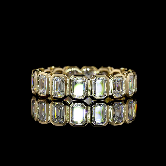 3.33 CTTW Emerald Natural Diamond Full Eternity Sz. 6.5 (H Color and SI Clarity)