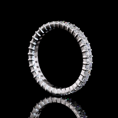 1.42 CTTW Radiant Natural Diamond Full Eternity Sz. 6.5 (H Color and SI Clarity)