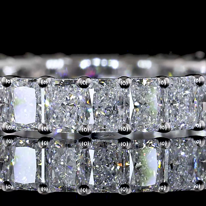 2.05 CTTW Radiant Natural Diamond Full Eternity Sz. 6.5 (H Color and SI Clarity)