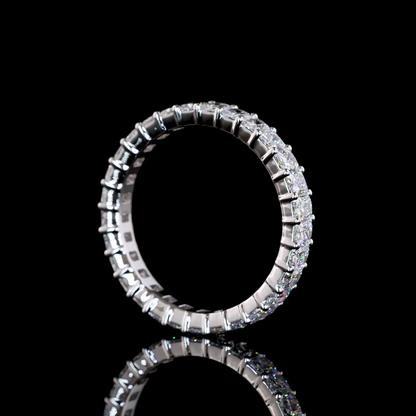 2.05 CTTW Radiant Natural Diamond Full Eternity Sz. 6.5 (H Color and SI Clarity)