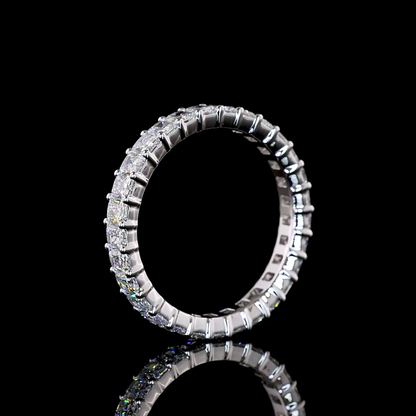 2.05 CTTW Radiant Natural Diamond Full Eternity Sz. 6.5 (H Color and SI Clarity)