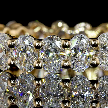 2.33 CTTW Oval Lab Diamond Full Eternity (E Color and VS1 Clarity)