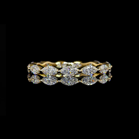 1.00 CTTW Marquise Lab Diamond Full Eternity (E Color and VS1 Clarity)