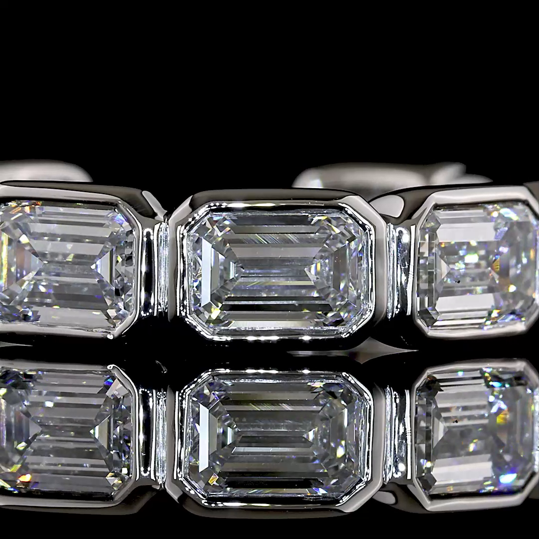 3.70 CTTW Emerald Lab Diamond Special Eternity Band (E Color and VS1 Clarity)