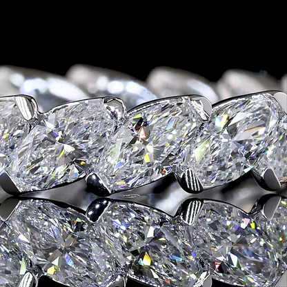 2.16 CTTW Marquise Lab Grown Diamond Full Eternity Sz. 6.5 (E Color and VS1 Clarity)