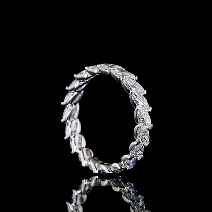 2.16 CTTW Marquise Lab Grown Diamond Full Eternity Sz. 6.5 (E Color and VS1 Clarity)