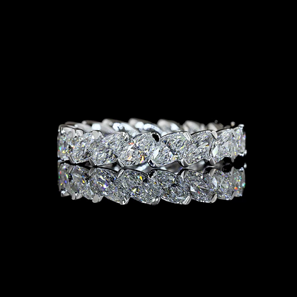 2.13 CTTW Marquise Lab Diamond Full Eternity (E Color and VS1 Clarity)
