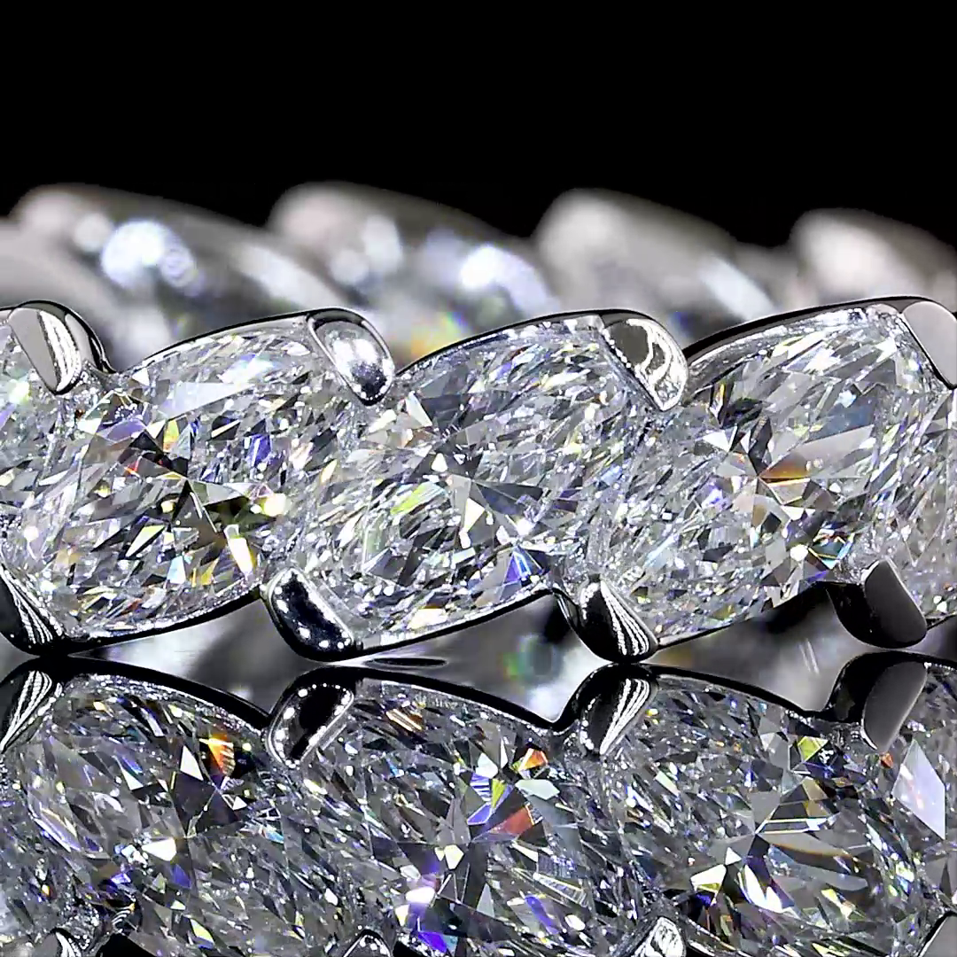 2.13 CTTW Marquise Lab Diamond Full Eternity (E Color and VS1 Clarity)