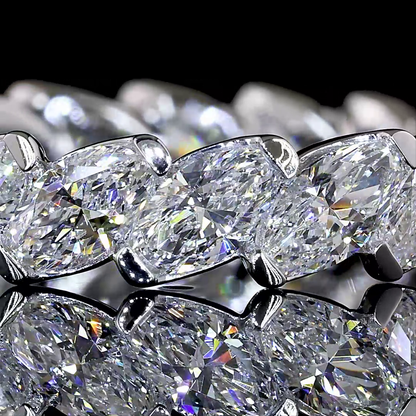 2.13 CTTW Marquise Lab Diamond Full Eternity (E Color and VS1 Clarity)