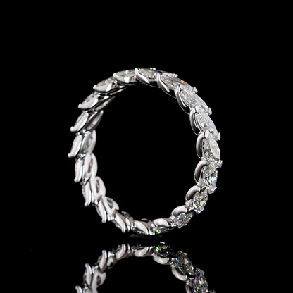 2.13 CTTW Marquise Lab Diamond Full Eternity (E Color and VS1 Clarity)