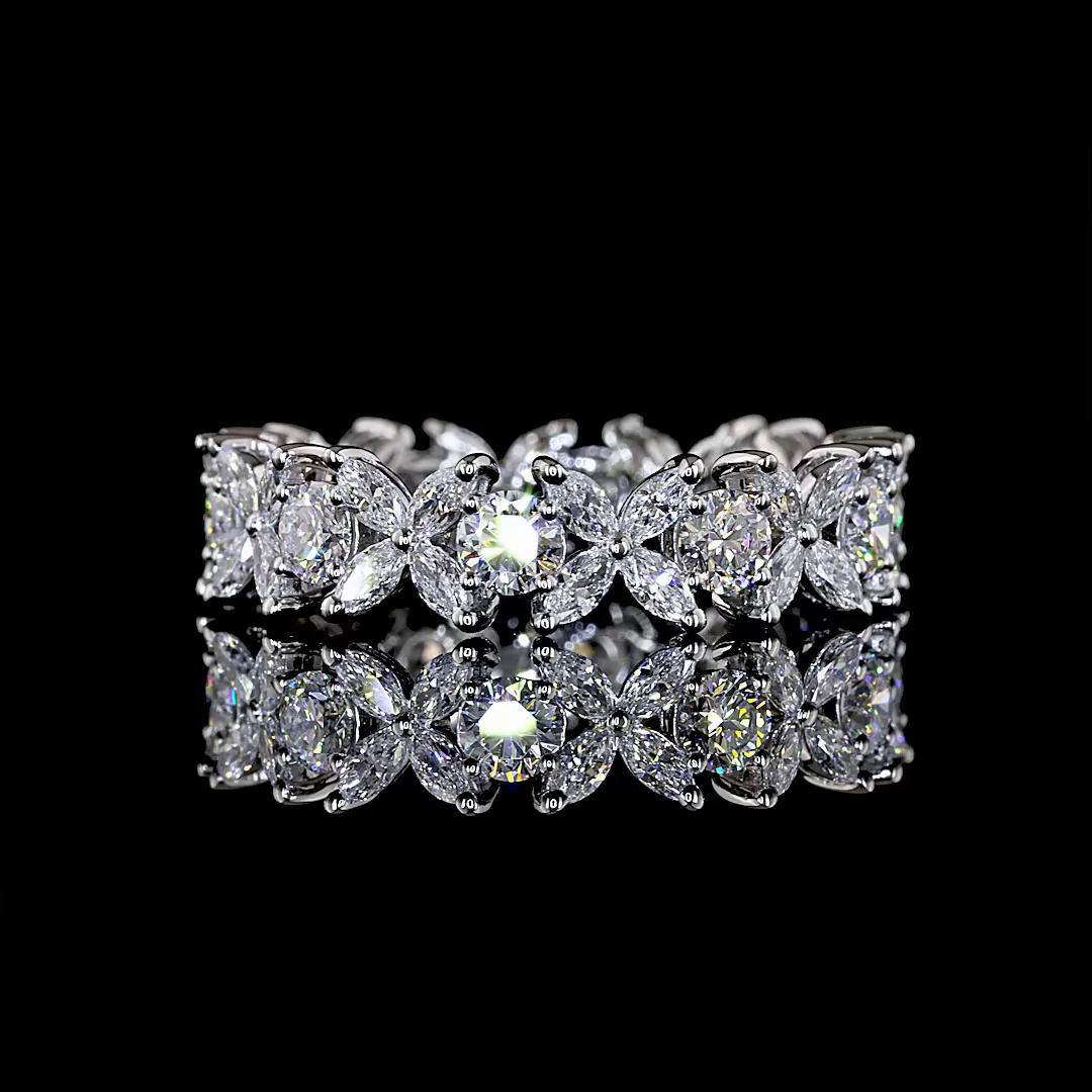 2.78 CTTW Round Lab Grown Diamond Full Eternity Sz. 9 (E Color and VS1 Clarity)