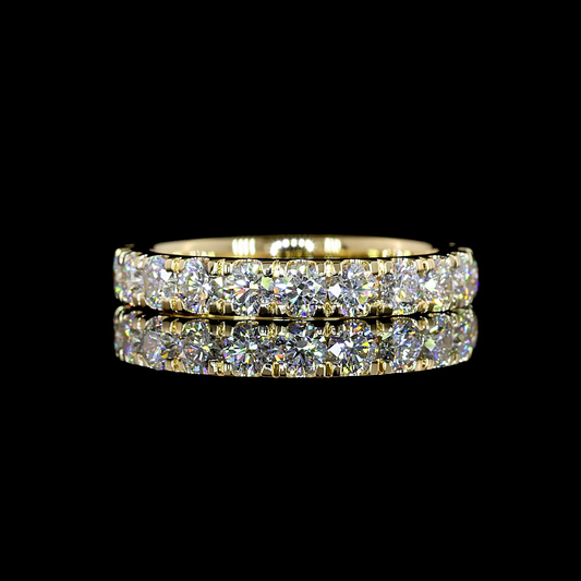 1.48 CTTW Round Lab Grown Diamond Full Eternity Sz. 4.25 (E Color and VS1 Clarity)