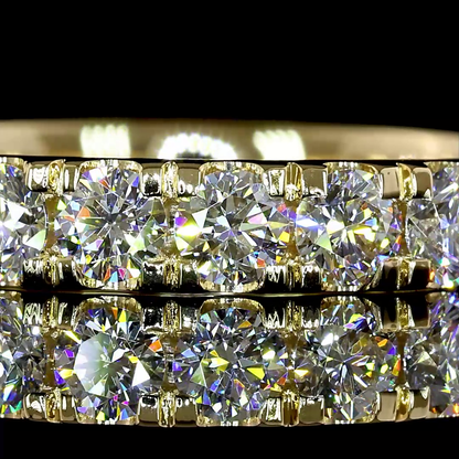 1.48 CTTW Round Lab Grown Diamond Full Eternity Sz. 4.25 (E Color and VS1 Clarity)