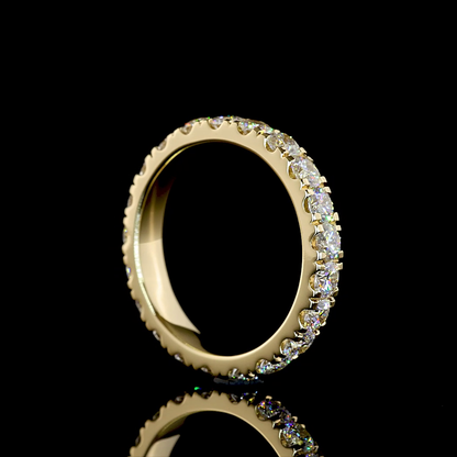 1.48 CTTW Round Lab Grown Diamond Full Eternity Sz. 4.25 (E Color and VS1 Clarity)