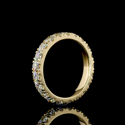 1.48 CTTW Round Lab Grown Diamond Full Eternity Sz. 4.25 (E Color and VS1 Clarity)