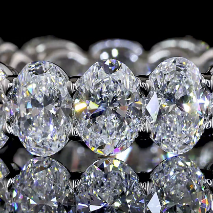 7.54 CTTW Cushion Brilliant Lab Grown Diamond Full Eternity Sz. 7.5 (E Color and VS1 Clarity)