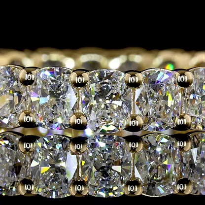 2.05 CTTW Cushion Brilliant Lab Grown Diamond Full Eternity Sz. 4.75 (E Color and VS1 Clarity)