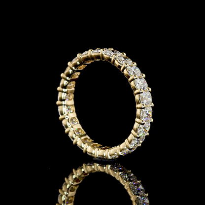 2.05 CTTW Cushion Brilliant Lab Grown Diamond Full Eternity Sz. 4.75 (E Color and VS1 Clarity)