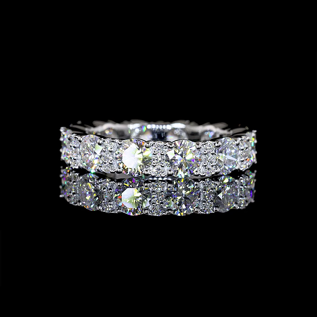 2.89 CTTW Round Lab Grown Diamond Full Eternity Sz. 5 (E Color and VS1 Clarity)